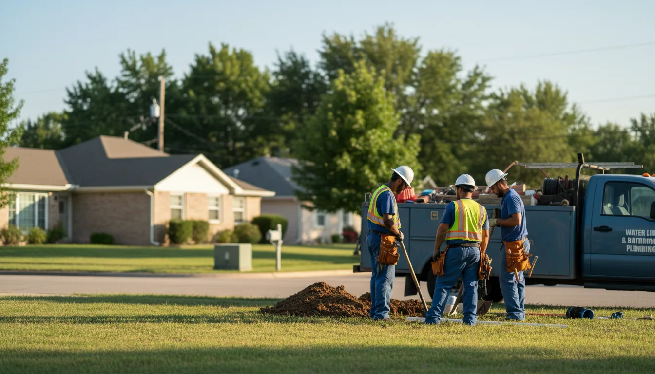 Residential water line and bathroom plumbing service in D Lo, MS
